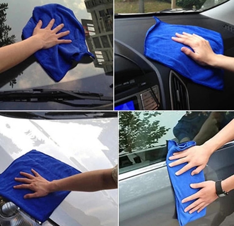 Vải Làm Sạch Sợi Nhỏ, Khăn Lau Đa Năng, Mềm Mịn, Thấm Hút Cho Xe Hơi, Xe Máy, Gia Đình & Thiết Bị Điện Tử