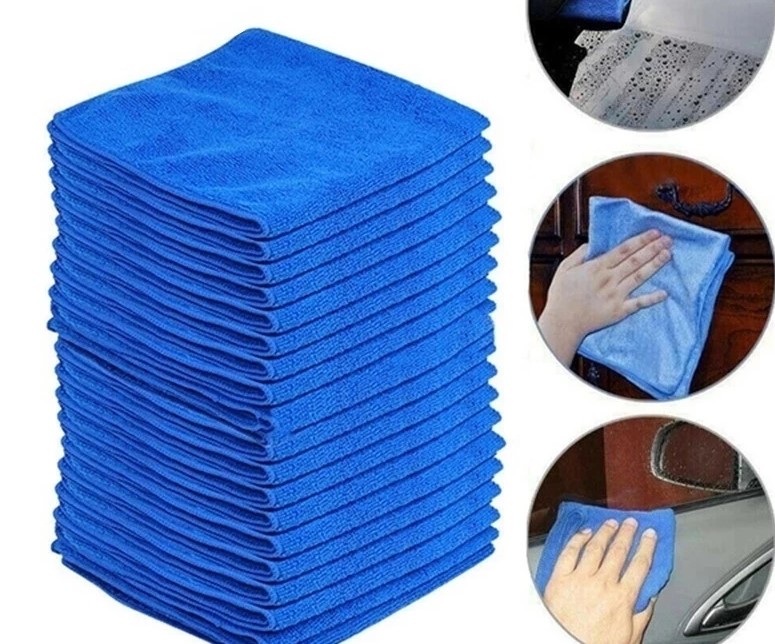 Vải Làm Sạch Sợi Nhỏ, Khăn Lau Đa Năng, Mềm Mịn, Thấm Hút Cho Xe Hơi, Xe Máy, Gia Đình & Thiết Bị Điện Tử