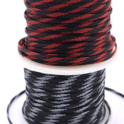 Vỏ Bọc Lưới Da Rắn Cho Dây Nguồn Âm Thanh Xe Ô Tô Kích Thước 4mm, 6mm, 8mm, 10mm