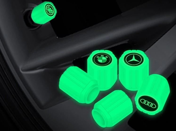 Vỏ Bọc Trang Trí Van Bánh Xe Phát Sáng Trong Bóng Tối, Dễ Nhận Diện Ban Đêm