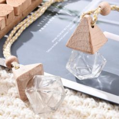 Vỏ Tinh Dầu Lục Lăng Treo Xe Ô Tô 8ml, Thiết Kế Kim Cương, Khử Mùi, Cho Xe Hơi & Tủ Quần Áo