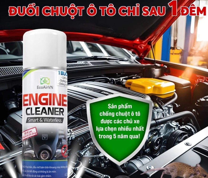 Xịt Chống Chuột Khoang Máy Ô Tô Engine Cleaner, Bảo Vệ Khoang Máy | EcoairVN