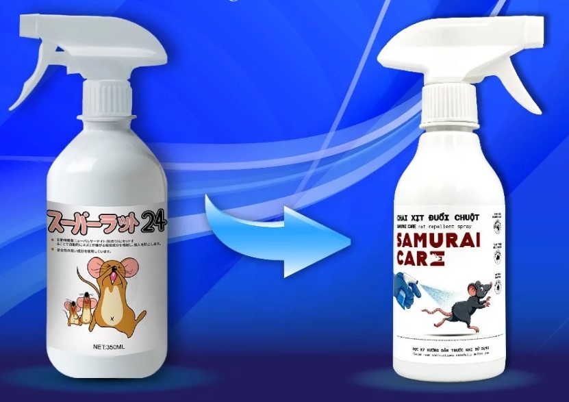 Xịt Đuổi Chuột Samurai Care Hương Bạc Hà, Bảo Vệ Xe Hơi An Toàn, Hiệu Quả