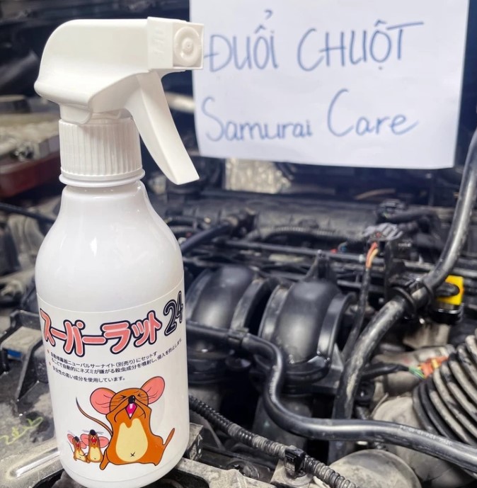 Xịt Đuổi Chuột Samurai Care Hương Bạc Hà, Bảo Vệ Xe Hơi An Toàn, Hiệu Quả