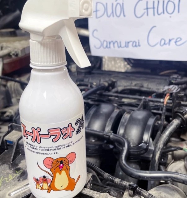 Xịt Đuổi Chuột SAMURAI Hương Bạc Hà, Bảo Vệ Xe Hơi, An Toàn Cho Người & Môi Trường