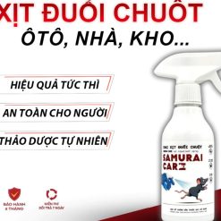 Xịt Đuổi Chuột SAMURAI Hương Bạc Hà, Bảo Vệ Xe Hơi, An Toàn Cho Người & Môi Trường
