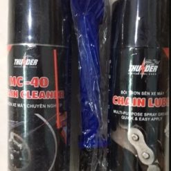 Bộ Sản Phẩm Vệ Sinh Sên MC-40 400ml, Bôi Trơn Dưỡng Sên Thunder 400ml Và Bàn Chải Sên