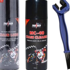 Bộ Sản Phẩm Vệ Sinh Sên MC-40 400ml, Bôi Trơn Dưỡng Sên Thunder 400ml Và Bàn Chải Sên