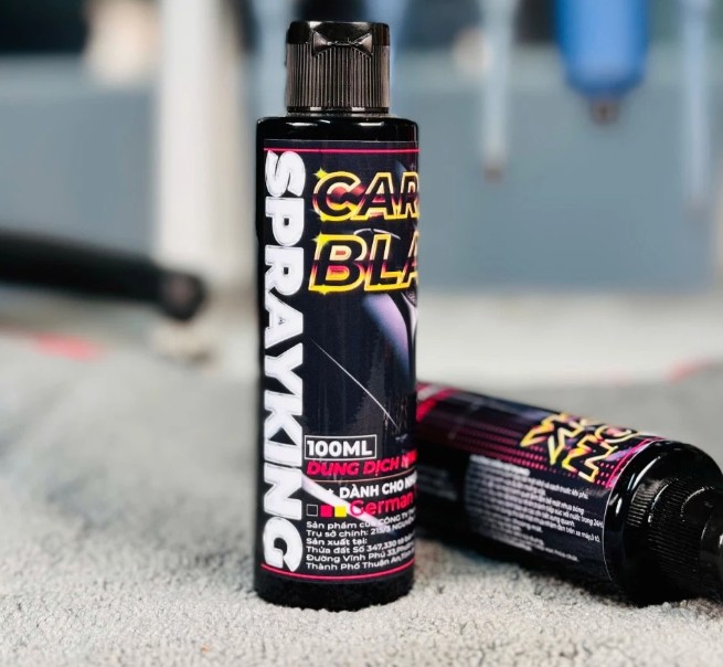 Chai dung dịch kem nhuộm nhựa đen nhám Sprayking Carbon Black