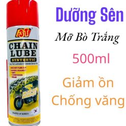 Chai Dưỡng Sên Mỡ Bò Trắng Chain Lube 3T 500ml Giảm Ồn, Chống Văng, Bảo Vệ Xích