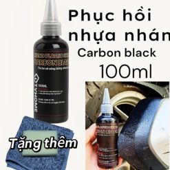 Chai phục hồi nhựa nhám Carbon Black 100ml, nhuộm nhựa đen sâu, chống UV, chống thấm nước