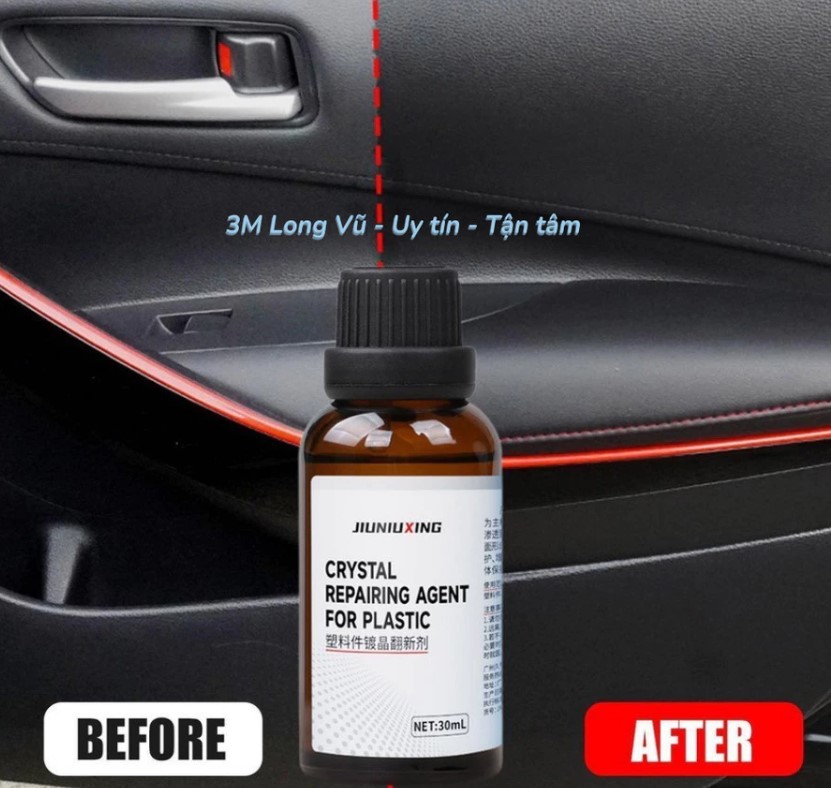 Chai Phục Hồi Nhựa Nhám Crystal Coating Làm Mới Nhựa Đen, Nhựa Nhám Bạc Màu Cho Xe Máy Và Ô Tô