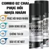 Combo 2 Chai Phục Hồi Nhựa Nhám D-Chem Dưỡng & Đánh Bóng Nhựa Nhám Ô Tô Xe Máy