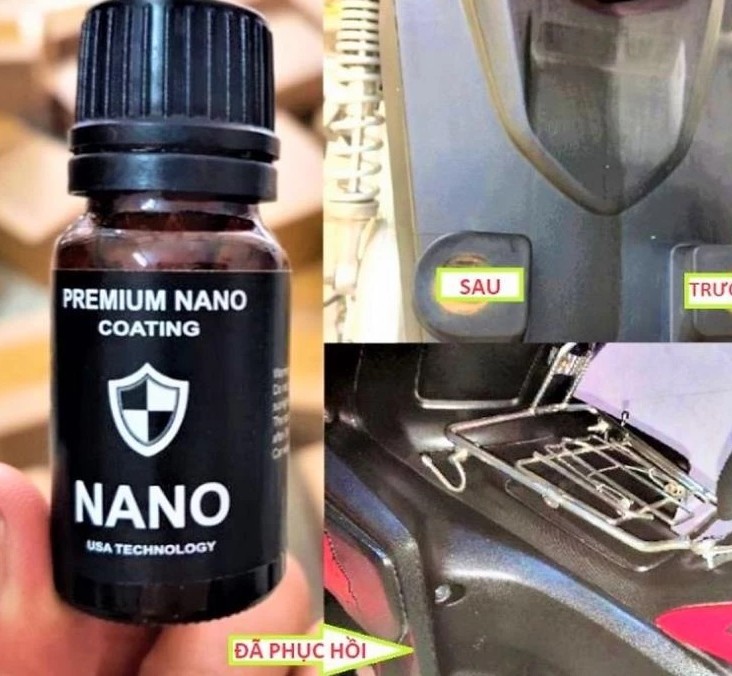 Chai phục hồi nhựa nhám Nano cao cấp làm đen nhựa nhám xe máy