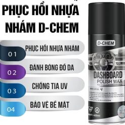 Chai Phục Hồi Nhựa Nhám Xe DChem Dưỡng Và Đánh Bóng Nhựa Đen