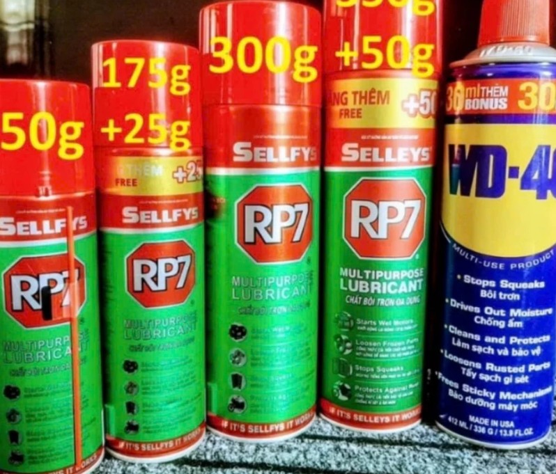 Chai Xịt Chống Rỉ Sét Và Bôi Trơn Đa Năng WD40–RP7 150g 175g 300g 350g