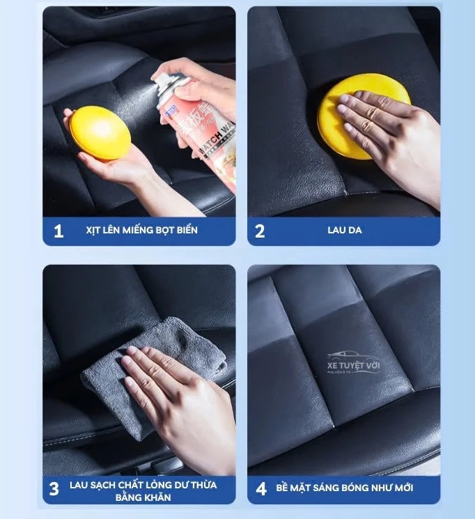 Chai Xịt Dưỡng Bóng Và Làm Sạch Nội Thất Ô Tô Watch Wax Giúp Làm Bóng Nano Bảo Vệ Xe