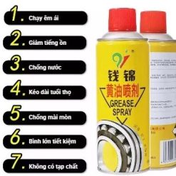 Chai Xịt Mỡ Bôi Trơn Linh Kiện Chống Khô Dầu Gỉ Sét Bình Lớn 450ml