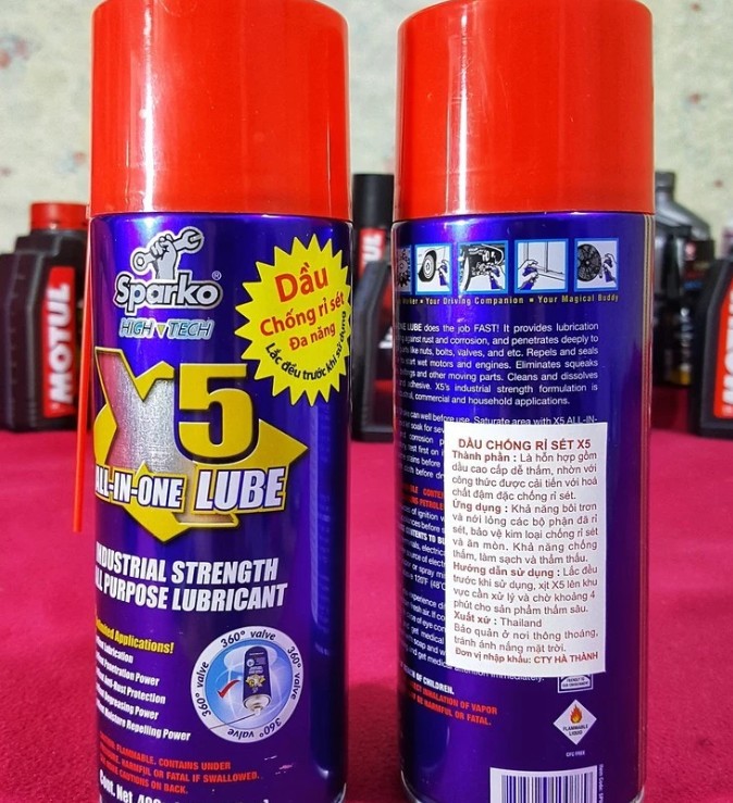 Chống Rỉ Sét Xịt Sên X5 400ml Bảo Vệ Kim Loại Hiệu Quả