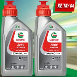 Combo 2 Dầu Nhớt Xe Tay Ga Castrol Activ Scooter 10W-40 4-AT (0.8L / 1L)
