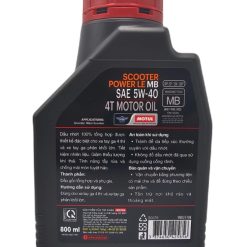 Combo Nhớt Xe Tay Ga Tổng Hợp 100% Motul Power Le 5W40 + Nhớt Hộp Số Motul 120ml