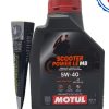 Combo Nhớt Xe Tay Ga Tổng Hợp 100% Motul Power Le 5W40 + Nhớt Hộp Số Motul 120ml