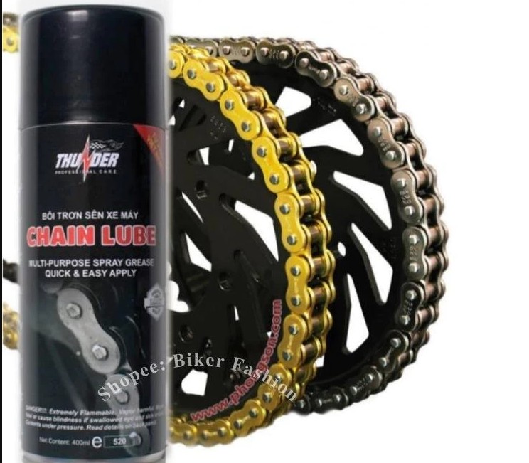 Combo Vệ Sinh Sên MC-40 400ml, Bôi Trơn Dưỡng Sên Thunder Và Bàn Chải Sên Chuyên Nghiệp