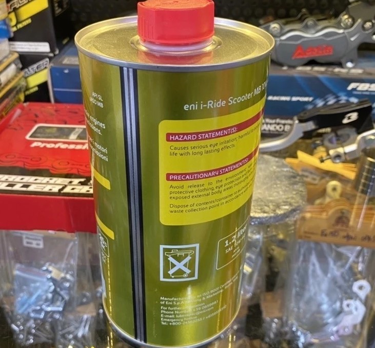 Dầu Nhớt Eni I-Ride Scooter 10W40 5W40 1.2L Dùng Cho Xe Vespa Piaggio
