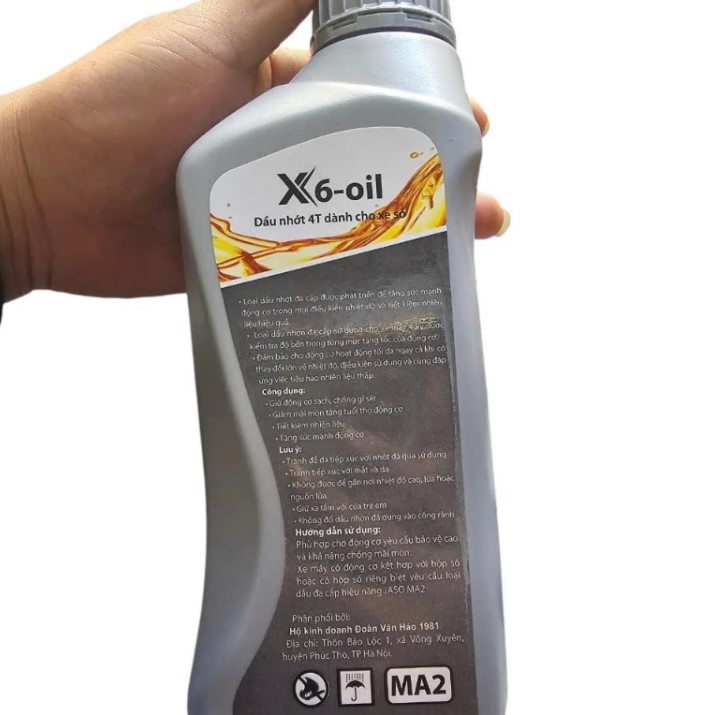 Dầu Nhớt Xe Máy X6 Hàng Chuẩn Chất Lượng Cao Bảo Vệ Động Cơ Bền Bỉ Cho Các Dòng Xe PTXM-TH