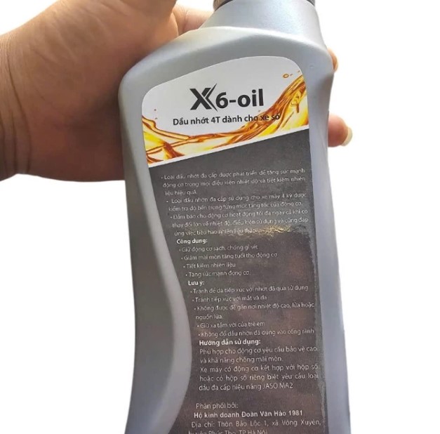 Dầu Nhớt Xe Máy X6 Hàng Chuẩn Chất Lượng Cao Bảo Vệ Động Cơ Bền Bỉ Cho Các Dòng Xe PTXM-TH