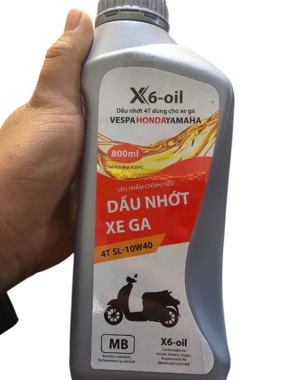 Dầu Nhớt Xe Máy X6 Hàng Chuẩn Chất Lượng Cao Bảo Vệ Động Cơ Bền Bỉ Cho Các Dòng Xe PTXM-TH