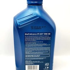 Dầu Nhớt Xe Số Cao Cấp Shell Advance 10W40 Chai Xanh Dương 0,8L–1 Lít