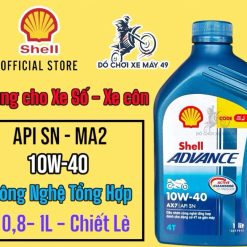 Dầu Nhớt Xe Số Cao Cấp Shell Advance 10W40 Chai Xanh Dương 0,8L–1 Lít