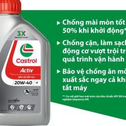 Dầu Nhớt Xe Số Castrol Activ 20W-40 4T (0.8L) Chính Hãng