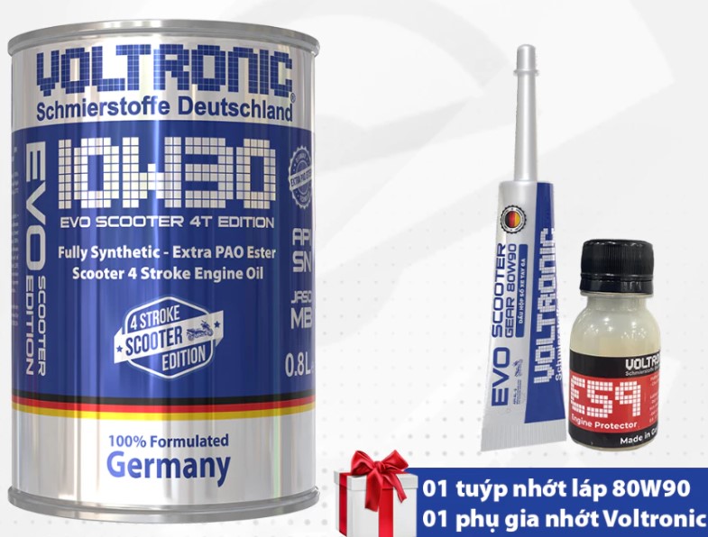 Dầu Nhớt Xe Tay Ga Voltronic EVO 10W30 800ml Bảo Vệ Động Cơ, Tiết Kiệm Nhiên Liệu