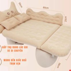 Đệm Hơi Ô Tô 5-7 Chỗ Hình Thú Ngộ Nghĩnh Giường Hơi Đặt Sau Xe Ô Tô Tặng Kèm Bơm Và Phụ Kiện