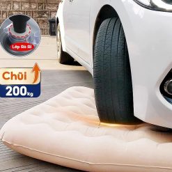 Đệm Hơi Ô Tô Kèm 2 Gối Nệm Hơi Xe Ô Tô Dày Dặn Tặng Bơm Điện Tiện Lợi