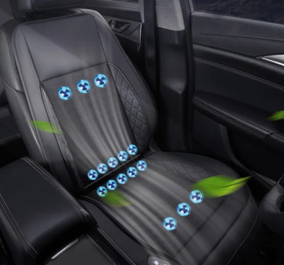 Đệm Làm Mát Ô Tô 16 Quạt Điện Thông Minh Tẩu Sạc 12V Công Nghệ AI