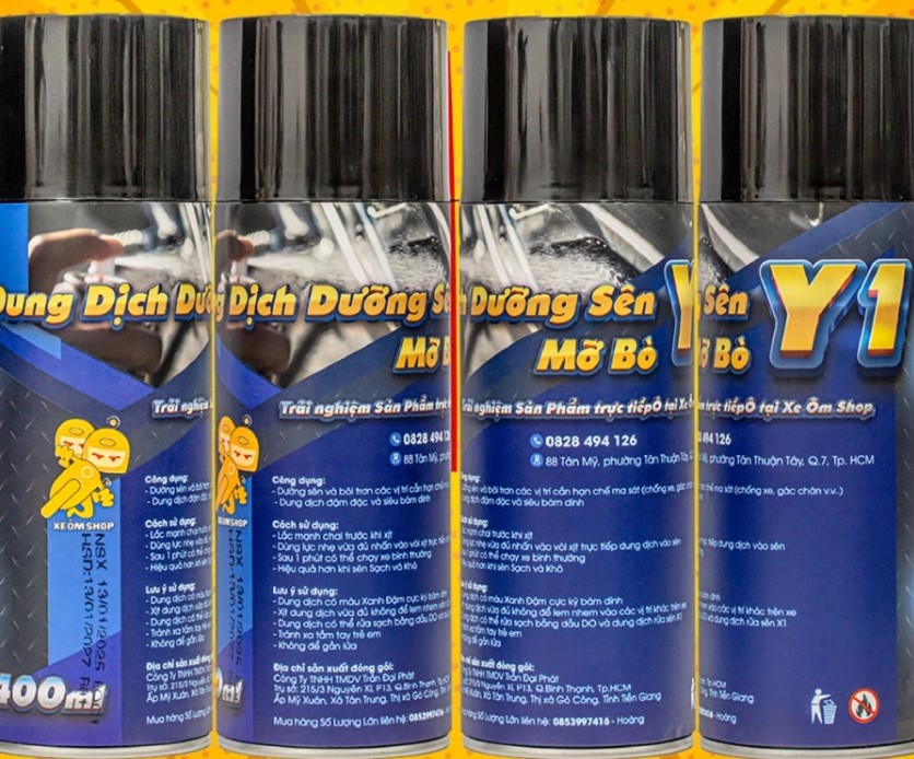Dung Dịch Dưỡng Sên Mỡ Bò Y1 Bôi Trơn Và Bảo Dưỡng Sên Xe Máy Hiệu Quả