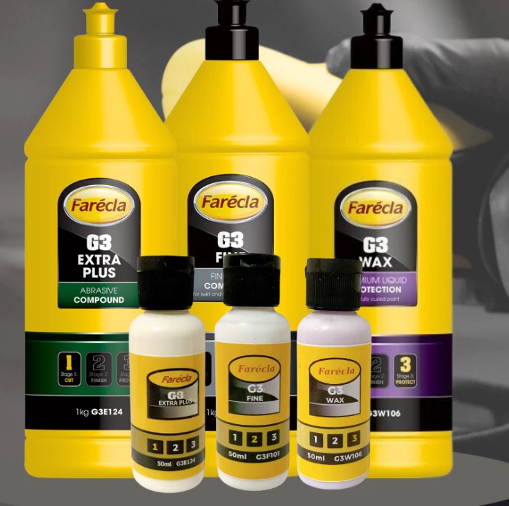 Kem Đánh Bóng, Dung Dịch Đánh Bóng 3 Bước Farecla Cho Epoxy Resin Và Ô Tô Chuyên Dụng