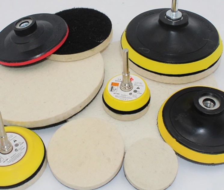 Miếng Phớt Pad Nỉ Đánh Bóng Kính, Inox Size 4-5-7 Inch Tự Dính