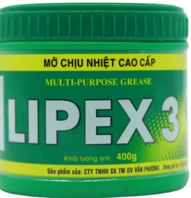 Mỡ Bò Chịu Nhiệt Lipex 3 Vàng Lon 400gr