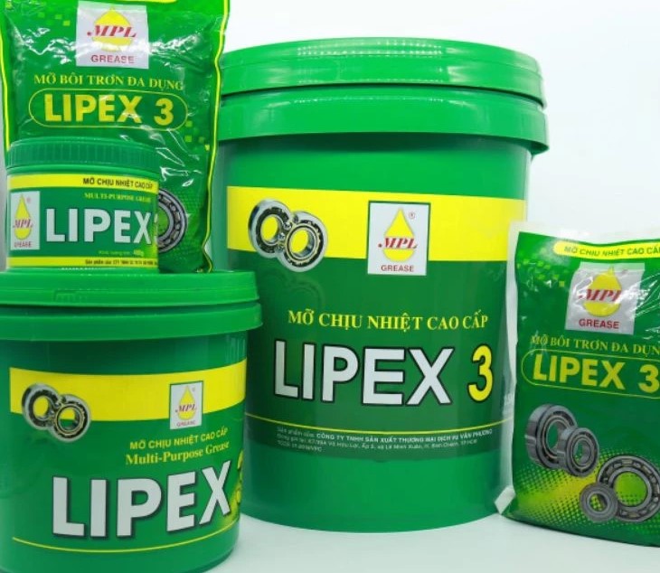 Mỡ Chịu Nhiệt Lipex 3 Lon 400gr Bôi Trơn Và Bảo Vệ Máy Móc Nhiệt Độ Cao