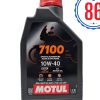 Motul 7100 10W40 Nhớt Tổng Hợp 100% Gốc Ester Cho Xe Số, Côn Tay API SP