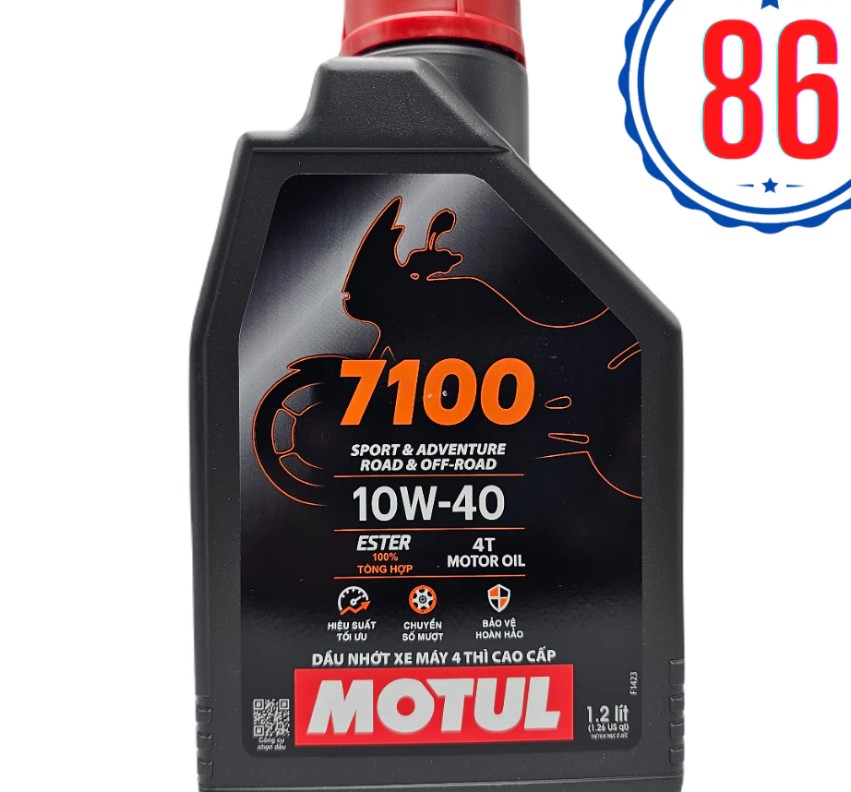 Motul 7100 10W40 Nhớt Tổng Hợp 100% Gốc Ester Cho Xe Số, Côn Tay API SP