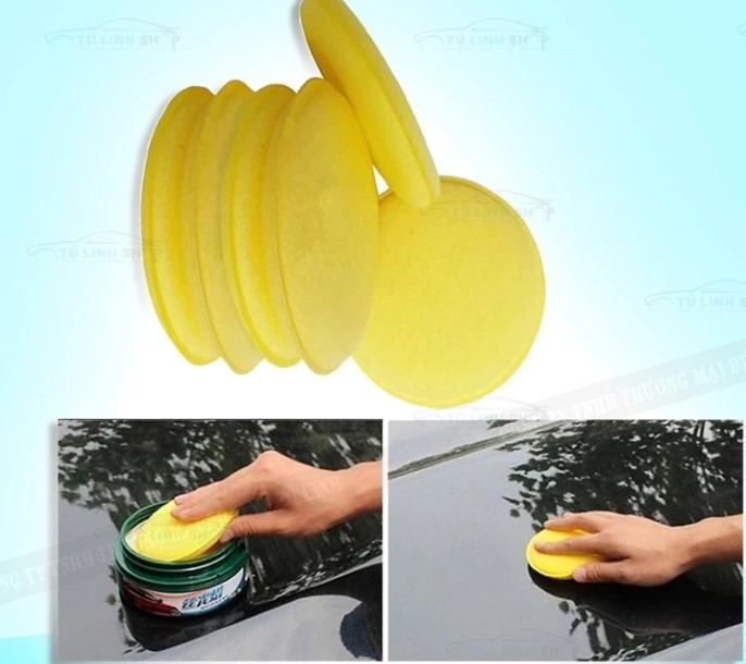Mút Xốp Đánh Bóng Sơn Ô Tô, Xe Máy Hình Tròn 10cm Dụng Cụ Chuyên Dụng Chăm Sóc Xe
