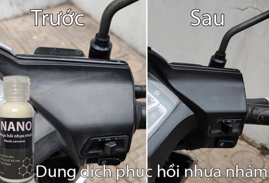 Nano phục hồi nhựa nhám 50ml chai lớn, dung dịch làm mới nhựa nhám và nhựa đen ô tô xe máy cũ