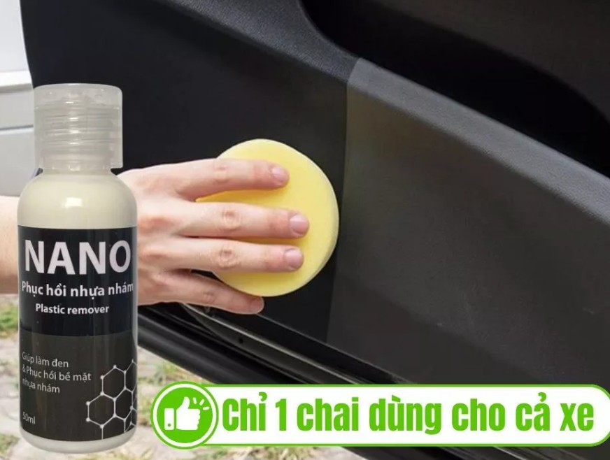 Nano Phục Hồi Nhựa Nhám Mỹ Dưỡng Bóng Nhựa Ô Tô Xe Máy, Che Vết Xước Bạc Màu