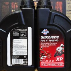 Nhớt Fuchs Silkolene Pro 4 10W40 UK Dầu Nhớt Tổng Hợp Cao Cấp Cho Xe Máy Hiệu Suất Cao