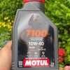 Nhớt Motul 7100 10W40 1L Full Tổng Hợp Công Nghệ Ester Chính Hãng Cho Xe Số, Côn Tay, PKL
